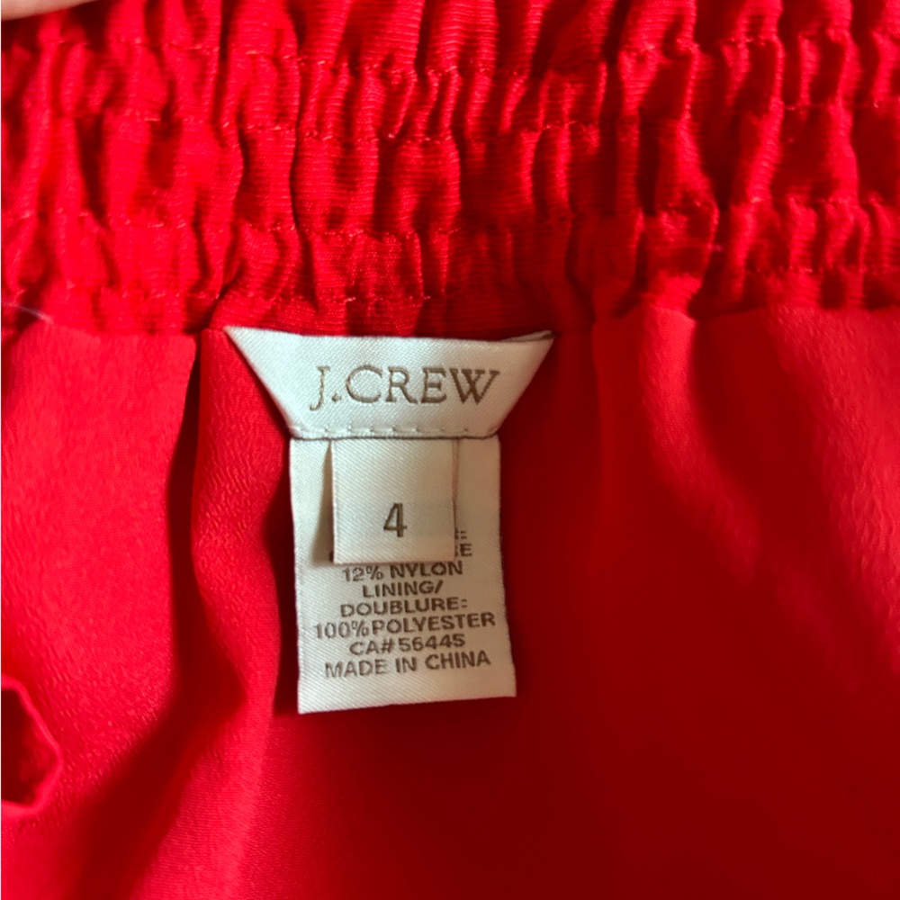J. Crew red paperbag mini skirt, size 4 - Picture 12 of 13